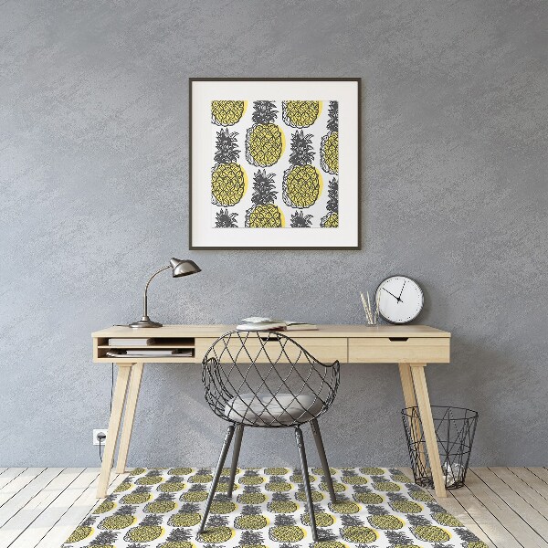 Tapis pour chaise de bureau Motif d'ananas