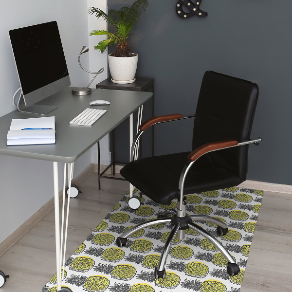Tapis pour chaise de bureau Motif d'ananas