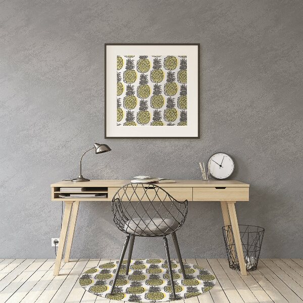 Tapis pour chaise de bureau Motif d'ananas