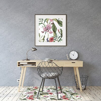 Tapis fauteuil bureau do biura Fleurs tropicales