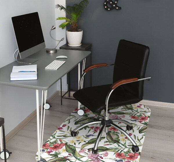 Tapis fauteuil bureau do biura Fleurs tropicales