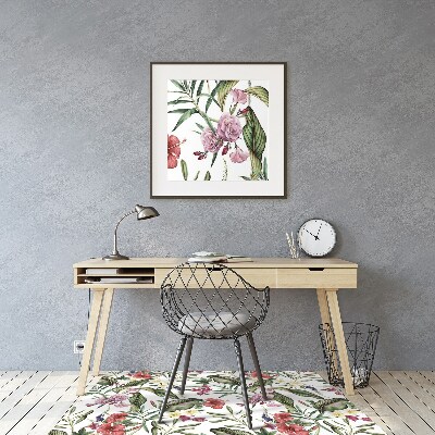 Tapis fauteuil bureau do biura Fleurs tropicales