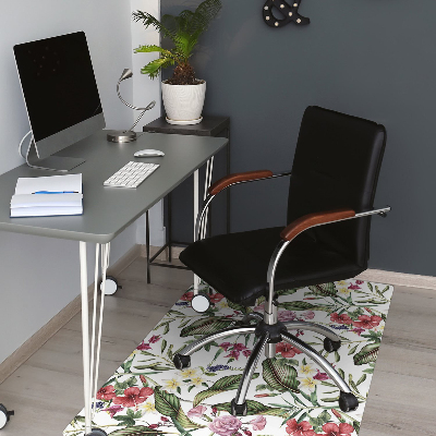 Tapis fauteuil bureau do biura Fleurs tropicales