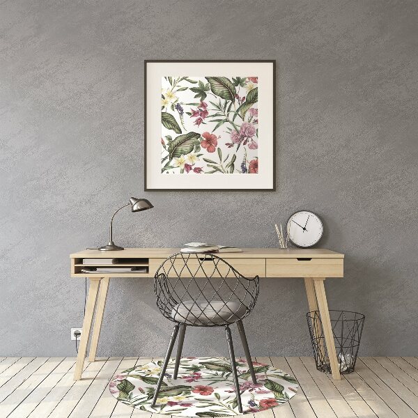 Tapis fauteuil bureau do biura Fleurs tropicales