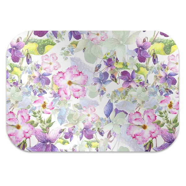 Tapis protège sol Fleurs pourpres