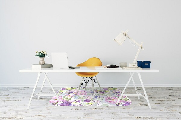 Tapis protège sol Fleurs pourpres