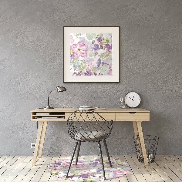 Tapis protège sol Fleurs pourpres