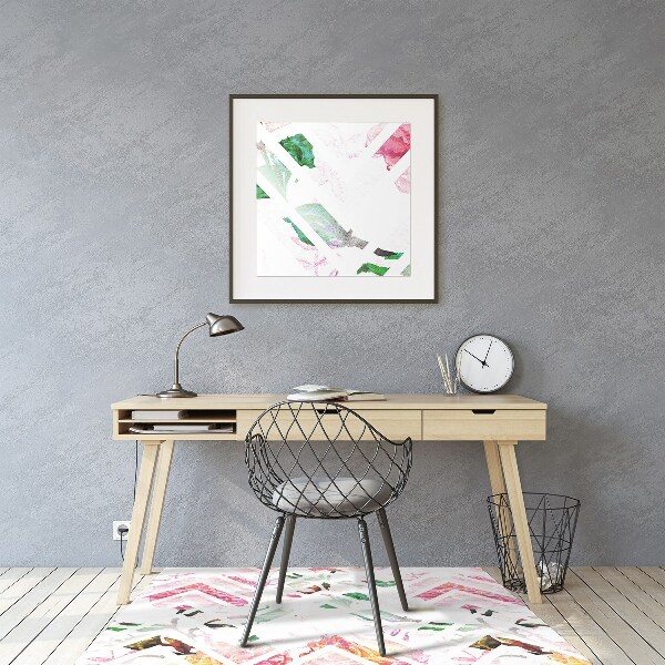 Tapis protège sol Chevron floral