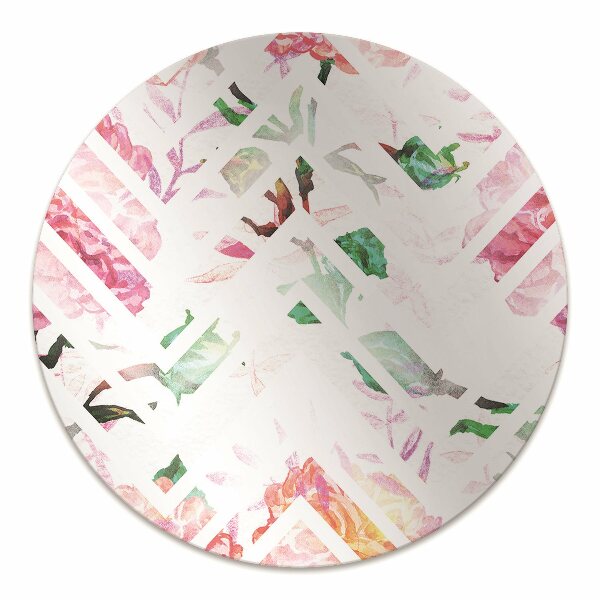 Tapis protège sol Chevron floral