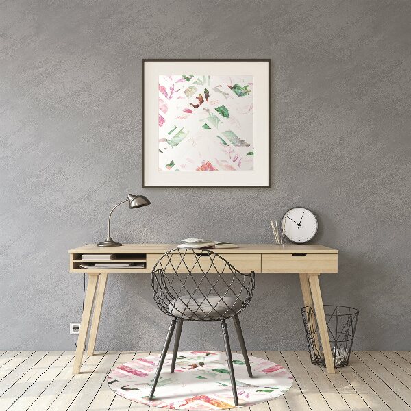 Tapis protège sol Chevron floral