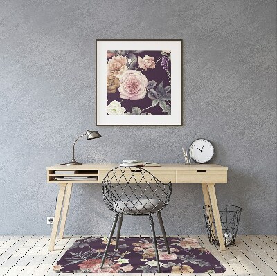 Tapis de chaise de bureau Fleurs de jardin