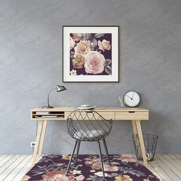 Tapis de chaise de bureau Fleurs de jardin