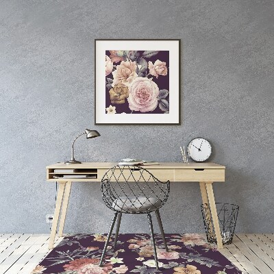 Tapis de chaise de bureau Fleurs de jardin