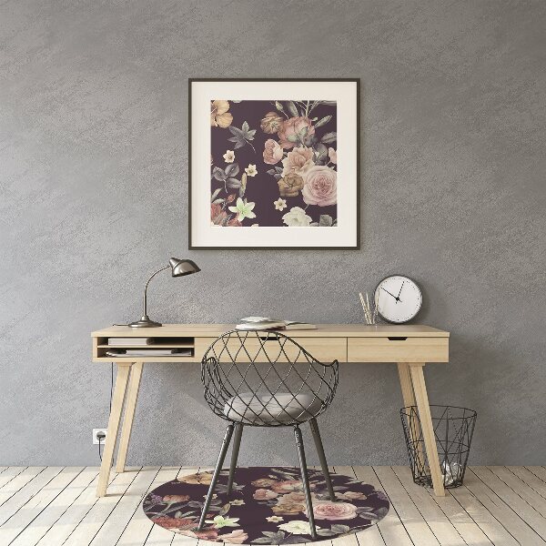 Tapis de chaise de bureau Fleurs de jardin