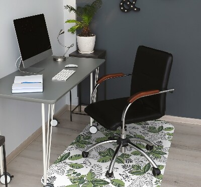 Tapis de chaise de bureau Modèle botanique