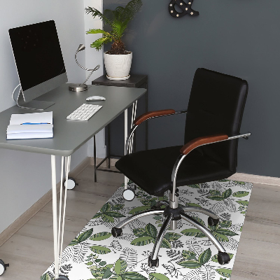 Tapis de chaise de bureau Modèle botanique