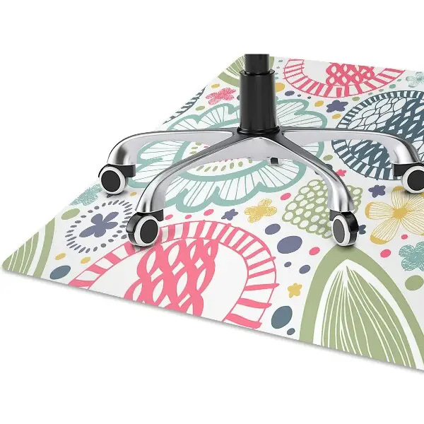 Tapis de chaise de bureau Fleurs colorées