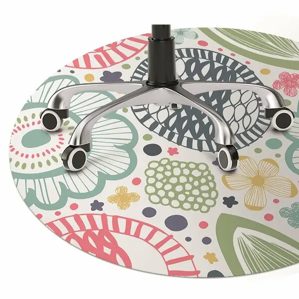 Tapis de chaise de bureau Fleurs colorées