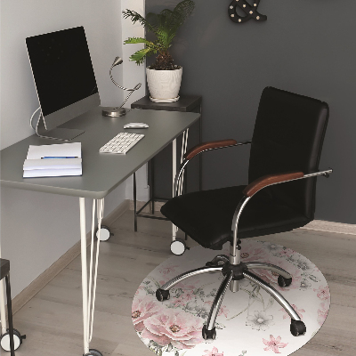 Tapis de chaise de bureau Fleurs