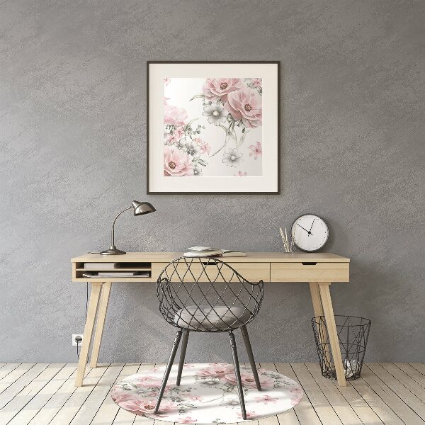 Tapis de chaise de bureau Fleurs