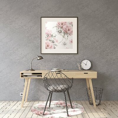 Tapis de chaise de bureau Fleurs