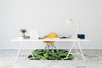 Tapis de chaise de bureau Feuille tropicale