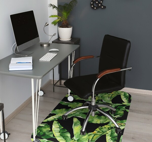 Tapis de chaise de bureau Feuille tropicale