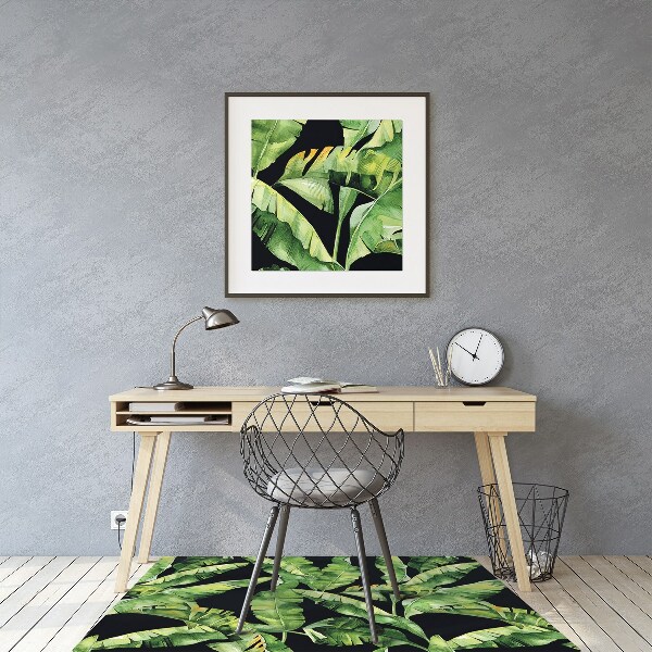 Tapis de chaise de bureau Feuille tropicale