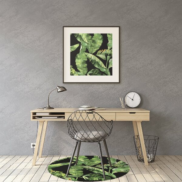 Tapis de chaise de bureau Feuille tropicale
