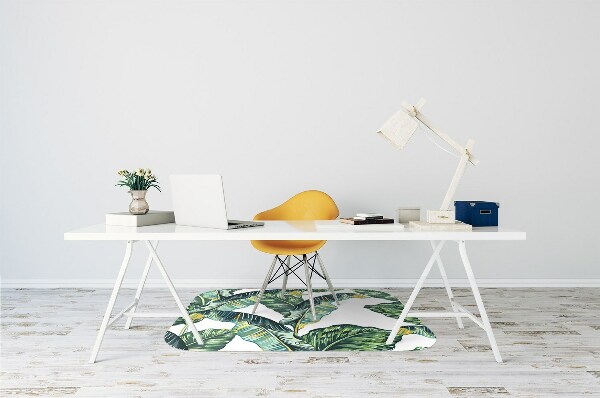 Tapis fauteuil bureau do biura Feuilles exotiques