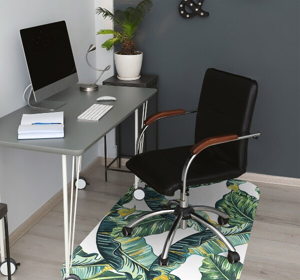 Tapis fauteuil bureau do biura Feuilles exotiques