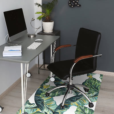 Tapis fauteuil bureau do biura Feuilles exotiques