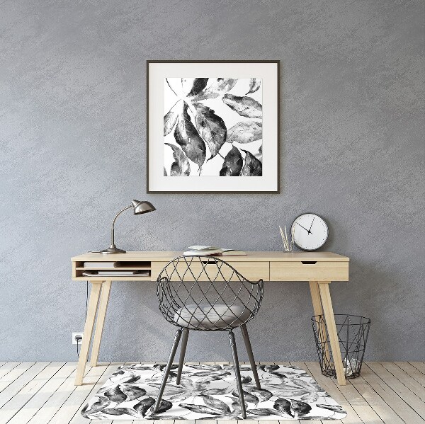 Tapis de chaise de bureau Feuilles peintes