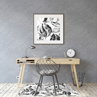 Tapis de chaise de bureau Feuilles peintes