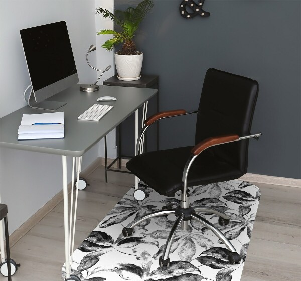 Tapis de chaise de bureau Feuilles peintes