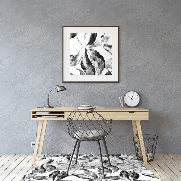 Tapis de chaise de bureau Feuilles peintes