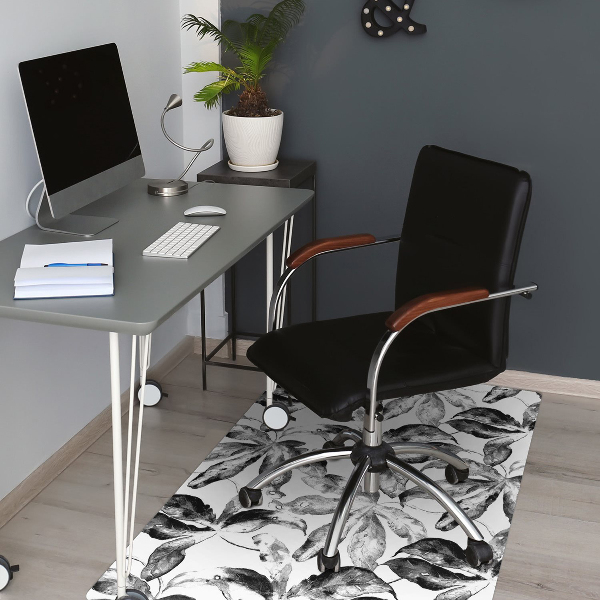 Tapis de chaise de bureau Feuilles peintes
