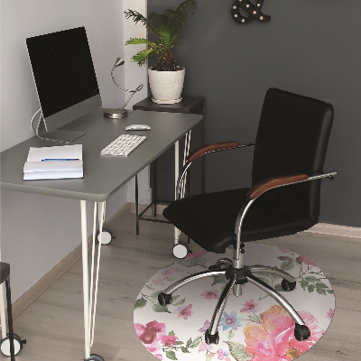 Tapis bureau Roses aquarelles