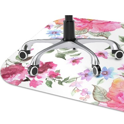 Tapis bureau Roses aquarelles