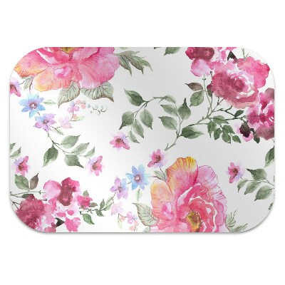 Tapis bureau Roses aquarelles