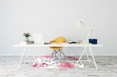 Tapis bureau Roses aquarelles