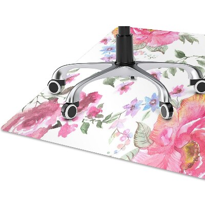 Tapis bureau Roses aquarelles