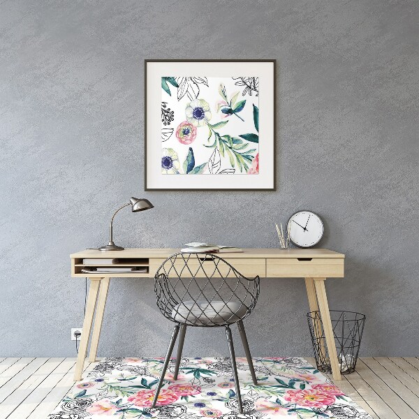 Tapis pour chaise de bureau Image de printemps