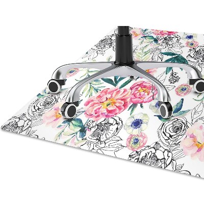 Tapis pour chaise de bureau Image de printemps