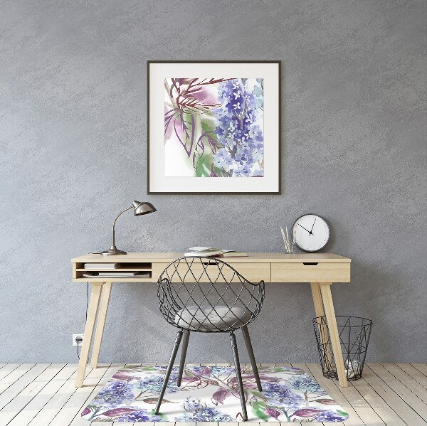 Tapis protège sol Feuilles violettes