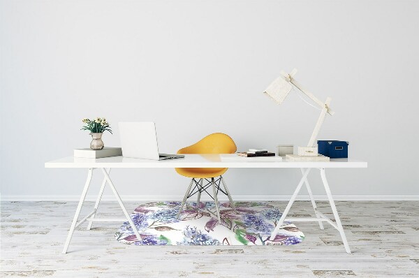 Tapis protège sol Feuilles violettes