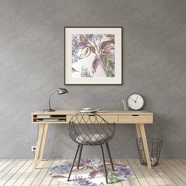 Tapis protège sol Feuilles violettes