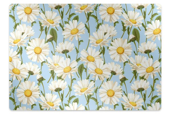 Tapis de chaise de bureau Fleurs de camomille