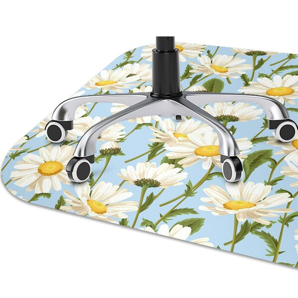 Tapis de chaise de bureau Fleurs de camomille