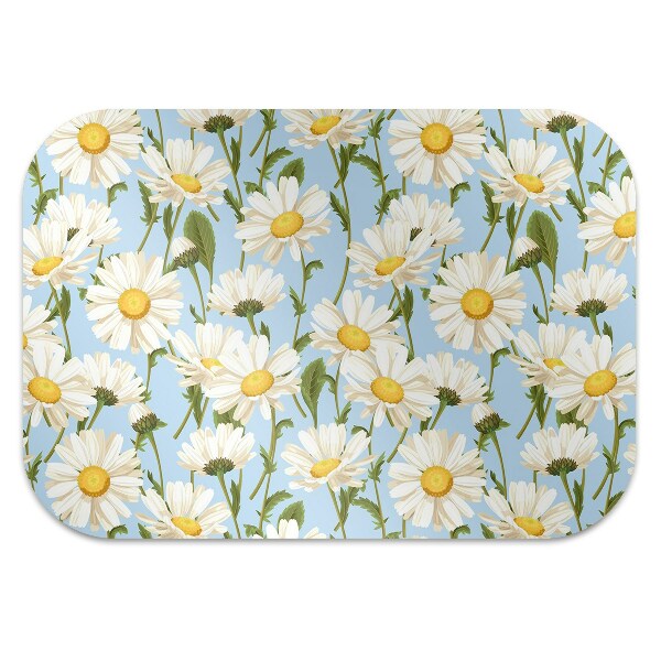 Tapis de chaise de bureau Fleurs de camomille